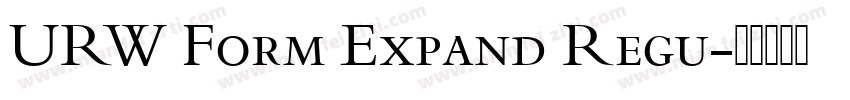 URW Form Expand Regu字体转换
